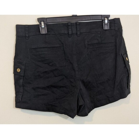 J. Crew Women Short 4" Hudson Cargo Chino Black Neutral Size 14 - Picture 4 of 11